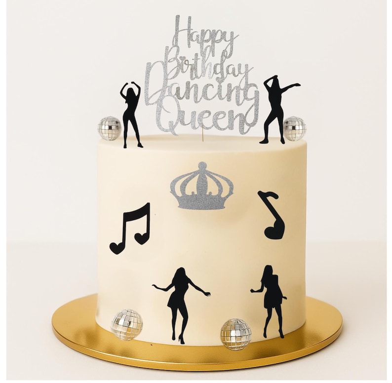 dancing queen cake topper, disco party decorations, 70s birthday cake topper, dancing queen party, disco cake topper, birthday topper bundle, disco ball cake decor, dancing silhouette topper, abba party decorations, glitter cake topper, dancing queen birthday, disco queen cake topper, 70s party cake, retro cake topper, dance party cake topper