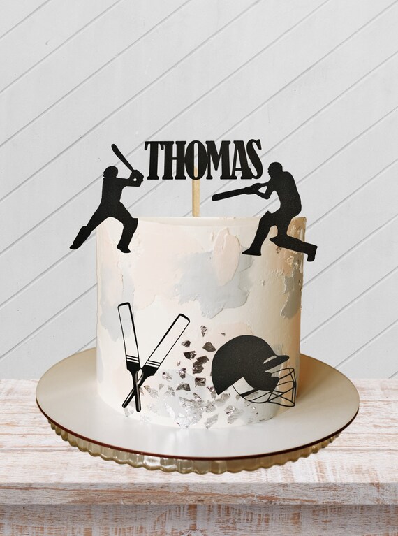 Cricket Bundle Cake Topper Personalised Cake Topper With Any Etsy