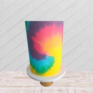 Tie Dye cake wrap, perfect for cake decoration, Cake Wrap, edible image, icing sheet, edible cake decoration