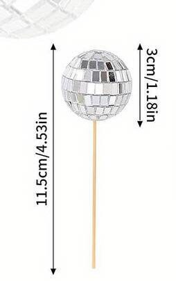 Decorazioni Per Festa Discoteca – Striscioni Dancing Queen E 12 Cartoncini Glitter – Tema Anni 60-90