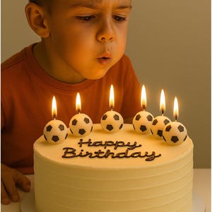 kids party, football fan, soccer lover, boys gift, soccer candles, cake candle set, sports cake, ball candle, birthday decor, team party, match day, sports birthday, cupcake topper, cake supplies, party decor, football table, football theme, soccer birthday, boys cake, party ideas, cake topper, soccer decor, fun candles, birthday supplies