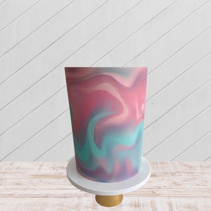 Pastel Tie Dye Cake wrap, prefect for the edible cake wrap, edible image, icing sheet, edible decoration