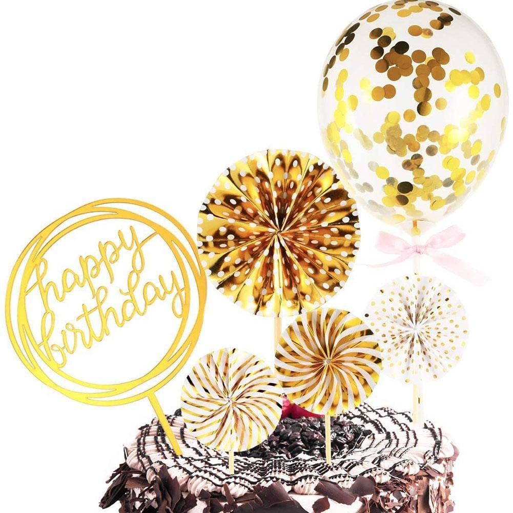 3 Confetti Balloon Cake Topper Cake Topper Confetti Mini Etsy UK