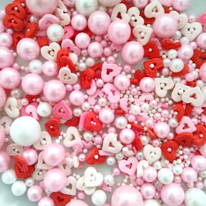 Halal Edible heart Sprinkles Mix Cake decoration Cupcake toppers edible Cookies Valentines Engagement Bridal Shower Bachelorette Party