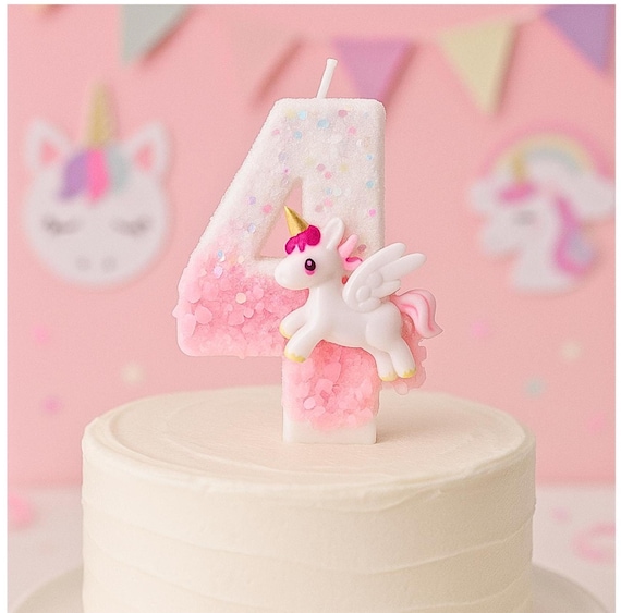 Dekora – Cake Topper Licorne Ailée En PVC, Rose, Pour Gâteau, Contact Alimentaire, Décoration Enfant Anniversaire