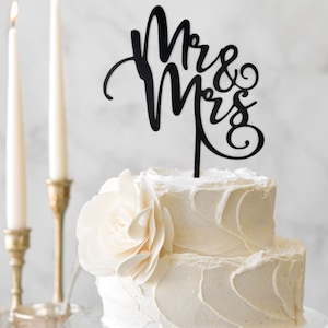 Mr and Mrs Wedding Cake Topper