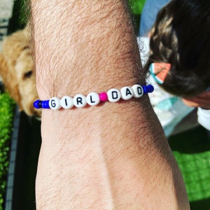 Personalizable hombres carta pulsera color personalizado papá regalo hombres regalo joyería hombres pulsera chica papá papá papá dada joyería