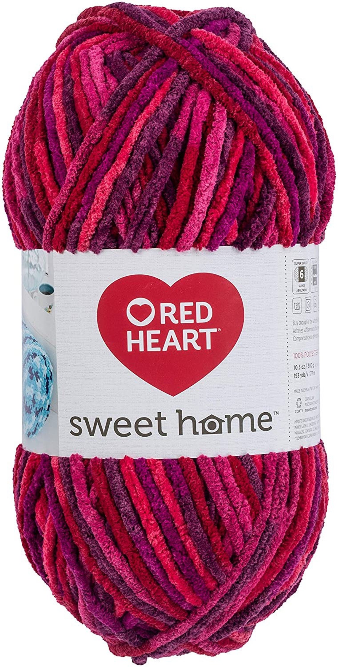 Red Heart Sweet Home Yarn Berry Bliss Free Shipping Etsy