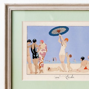 vintage French poster | Au Lido poster | vintage French giclee print | 1920s French art | vintage French print | George Barbier | 4 sizes