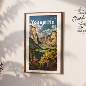 Yosemite Park vintage poster | Vintage U.S. travel poster | Yosemite Park | California vintage poster | American travel poster