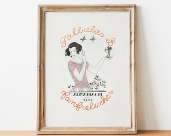 Vintage French poster | French cupid poster | Retro French art | Vintage French art | Vintage French prints | 1920s wall art | Cupid art