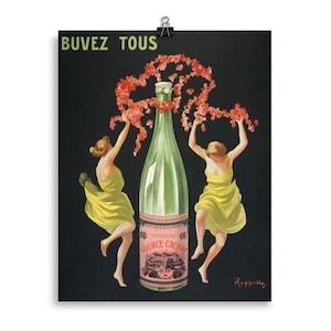 Buvez Tous Poster French Beverage Poster French Art Vintage France Poster Vintage Poster Art Nouveau Print Vintage Ad zdjęcie 4