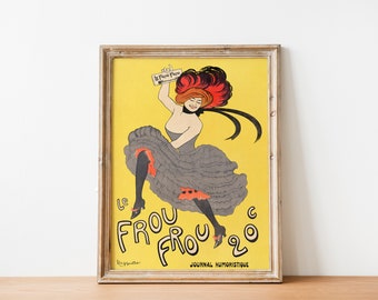 Le Frou Frou Vintage French Poster | French Cabaret Poster | Moulin Rouge Poster | 1900s French Art | Art Nouveau Print | French Art Print