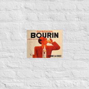 Quinquina Bourin Poster | French Liquor Poster | 1930s French Art | Vintage French Posters