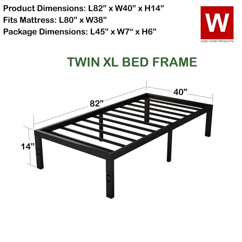 Twin XL Modern Steel Platform Bed Frame Minimalist Bed Frame Etsy