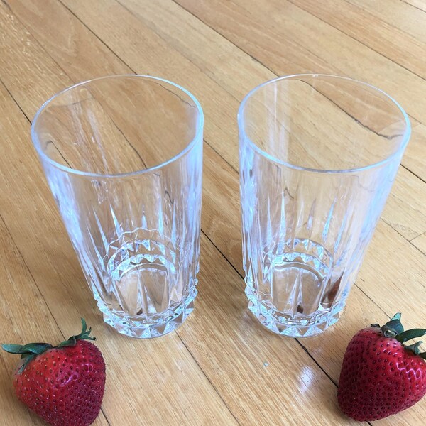 Square Bottom Vintage Glasses Etsy