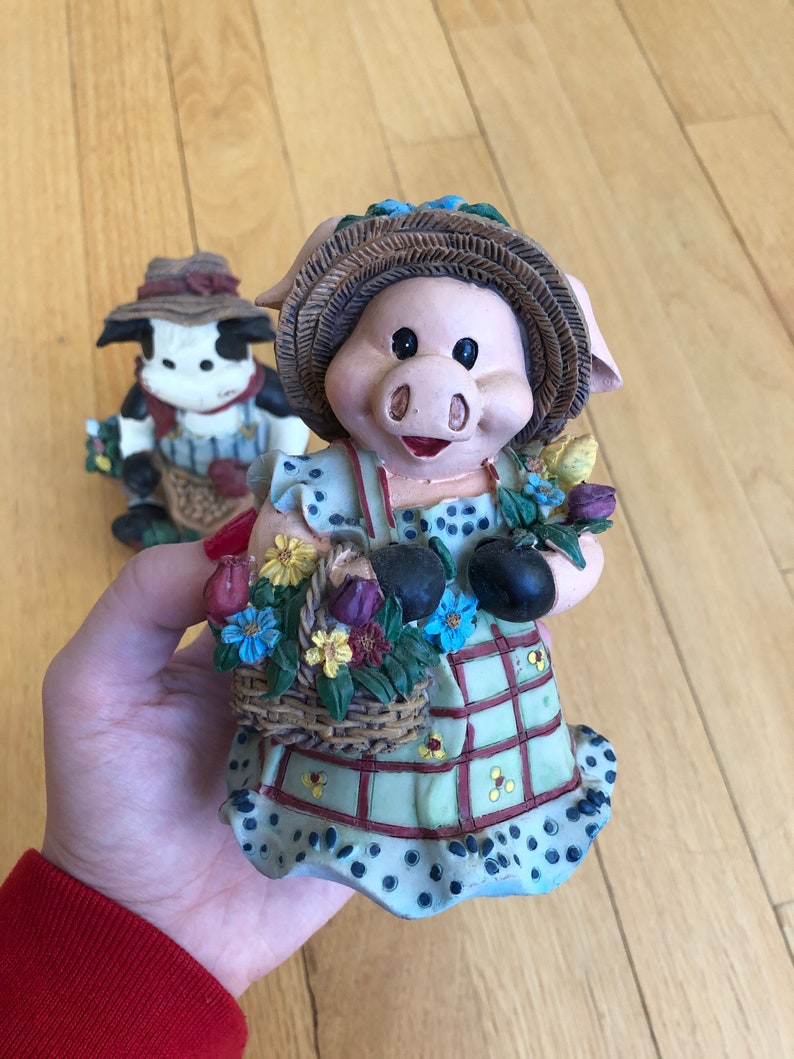 Adorable Cow and Pig Magic Creation Figurines