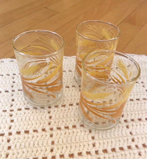 Vintage Libbey Wheat Juice Glasses