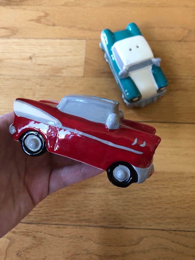 Retro/Classic Car Salt and Pepper Shakers Set | Etsy