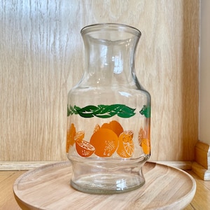 Fun Vintage Orange Juice Pitcher Carafe with Orange Pattern