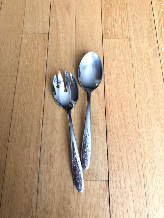 Stainless Steel Wood Dale Stainless USA Marked Large Serving Etsy