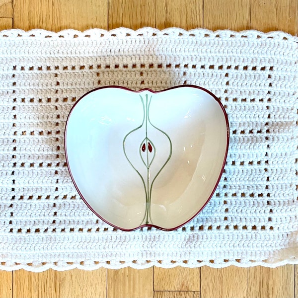 Apple Shaped Bowl Etsy