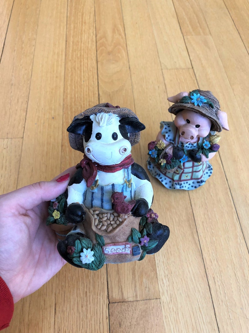 Adorable Cow and Pig Magic Creation Figurines