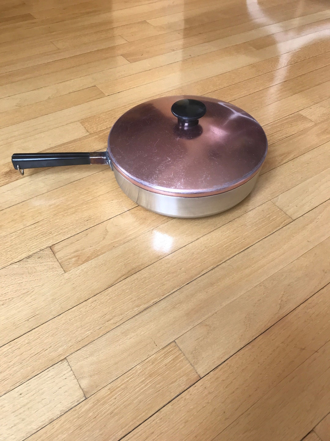 Vintage Metal Princess Waterless Cookware Sauce Pan Skillet With Rose