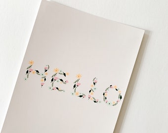 Ciao cartolina d'auguri cartolina Ciao cartolina cartolina a6 ciao stampa floreale cartolina fiore carta