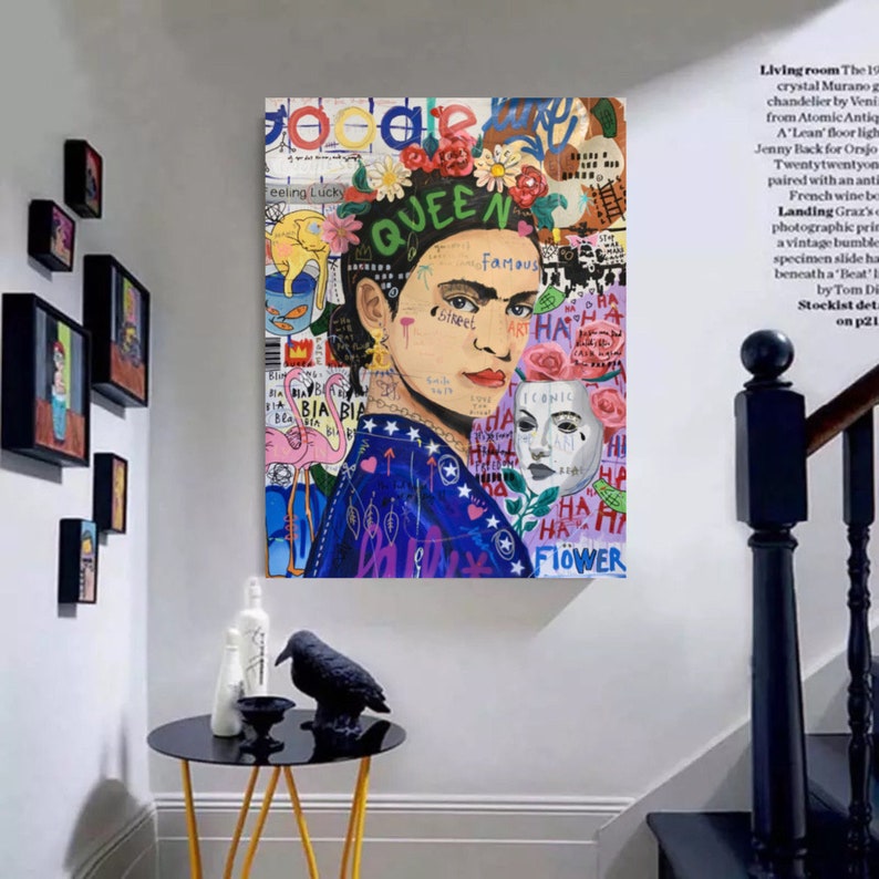 UNFRAMED Canvas Printing Pop Art Graffiti Wall Art Home Etsy