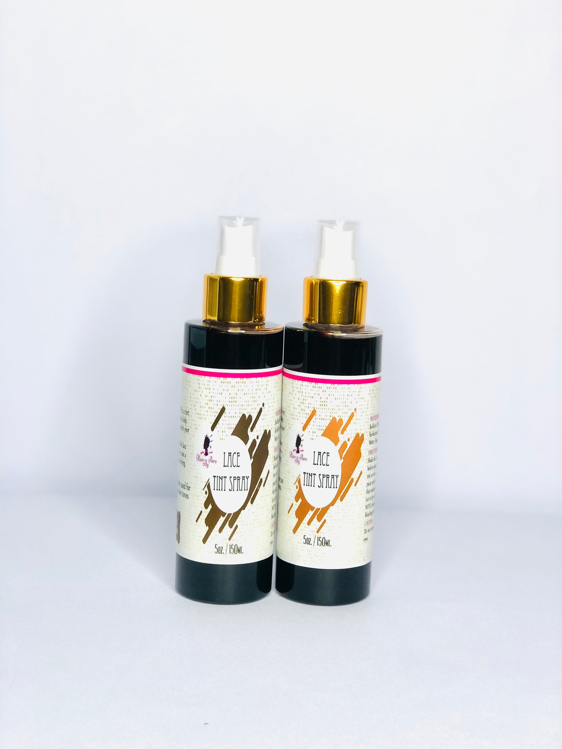 2-Lace Tint Spray. Light Brown, Medium Brown and Dark Brown