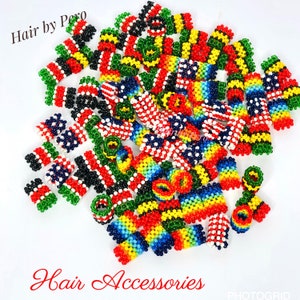 5 pezzi - Accessori per capelli fatti a mano, per dreadlocks, trecce singole, trecce all&#39;uncinetto, treccine e molto altro.