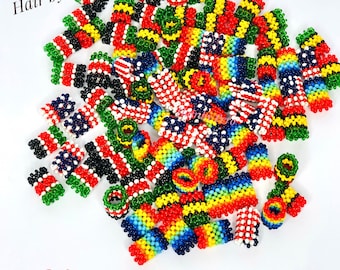 5 pezzi - Accessori per capelli fatti a mano, per dreadlocks, trecce singole, trecce all'uncinetto, treccine e molto altro.