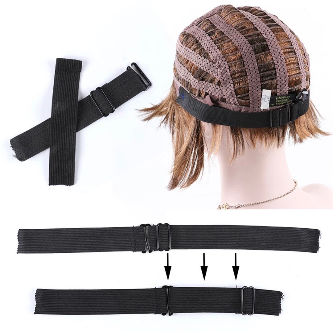 2 PCS Custom Black Adjustable Elastic Band for Wig -  Norway