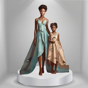Mommy and Daughter Centerpiece & Table Decor - Cutouts - Mother&#39;s Day - Birthday Party -  Girls Day Out - Party Decor - Tabletop