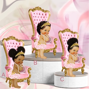 Centerpiece - Cutouts - Tabletop Decor - Party Supplies - Baby Pink and Gold - Baby Shower - Birthday Party - Girl Party Decor - Baby Party