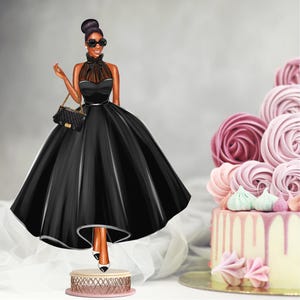 Centerpieces - Party Decor - Tabletop Decor - Black Art - Birthday Party - Baby Shower - Elegant Parties - Bridal Parties - Pink and Black