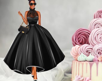 Centerpieces - Party Decor - Tabletop Decor - Black Art - Birthday Party - Baby Shower - Elegant Parties - Bridal Parties - Pink and Black