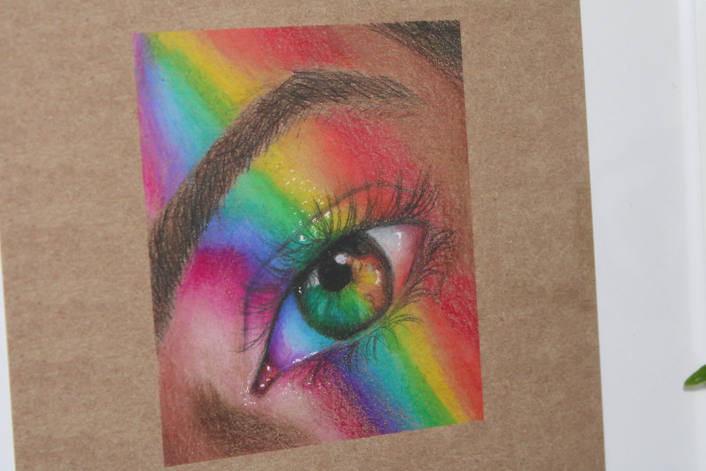 Rainbow eye drawing PRINT Etsy