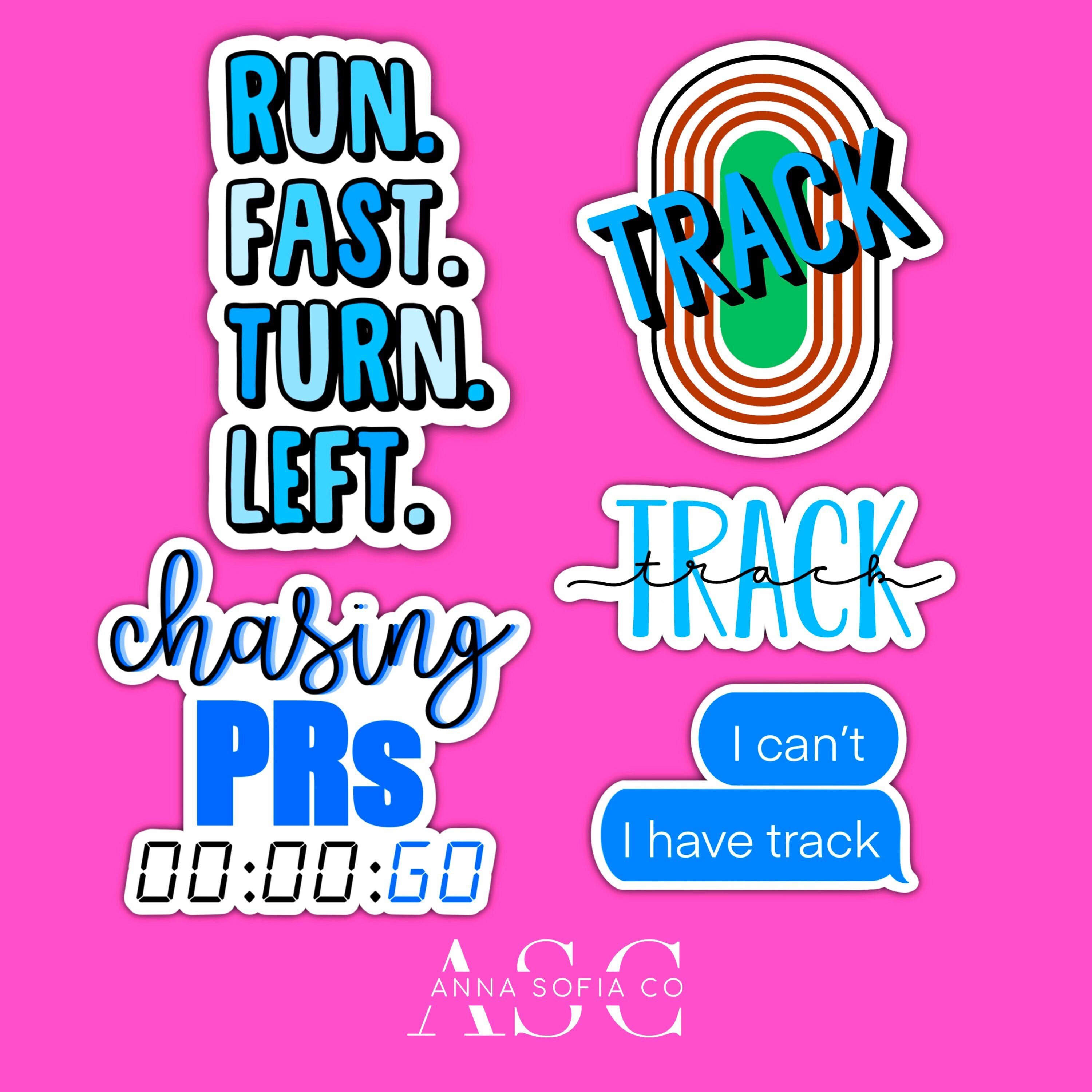 Blue Track Sticker Pack - Etsy