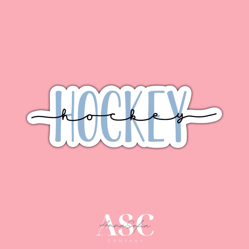 Hockey Sticker Waterproof Aesthetic Sports Sticker - Etsy
