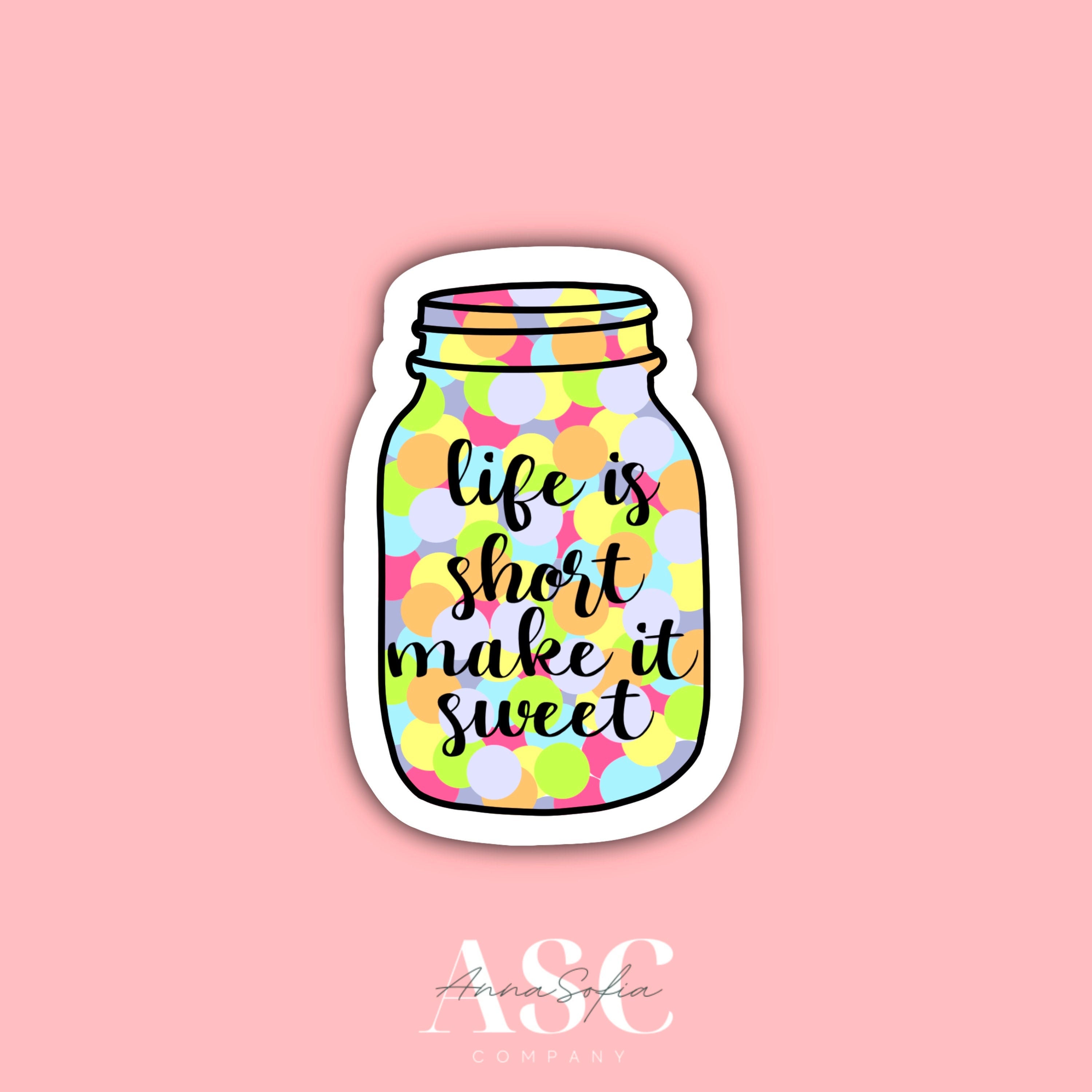 50 Pack Rainbow VSCO Stickers for Water Bottles, Laptops, Hydro Flasks by  the Carefree Bee series 15 