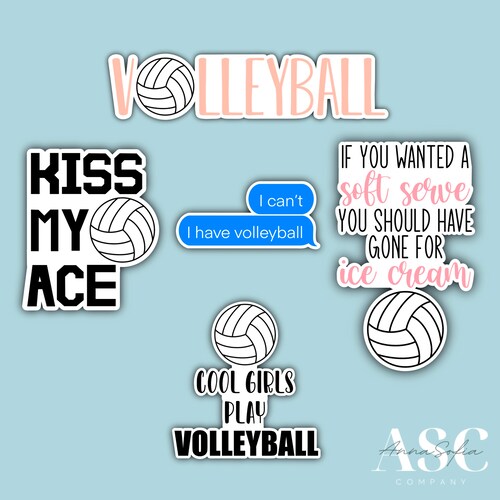 I Can't I Have Volleyball Sticker Waterproof Aesthetic - Etsy