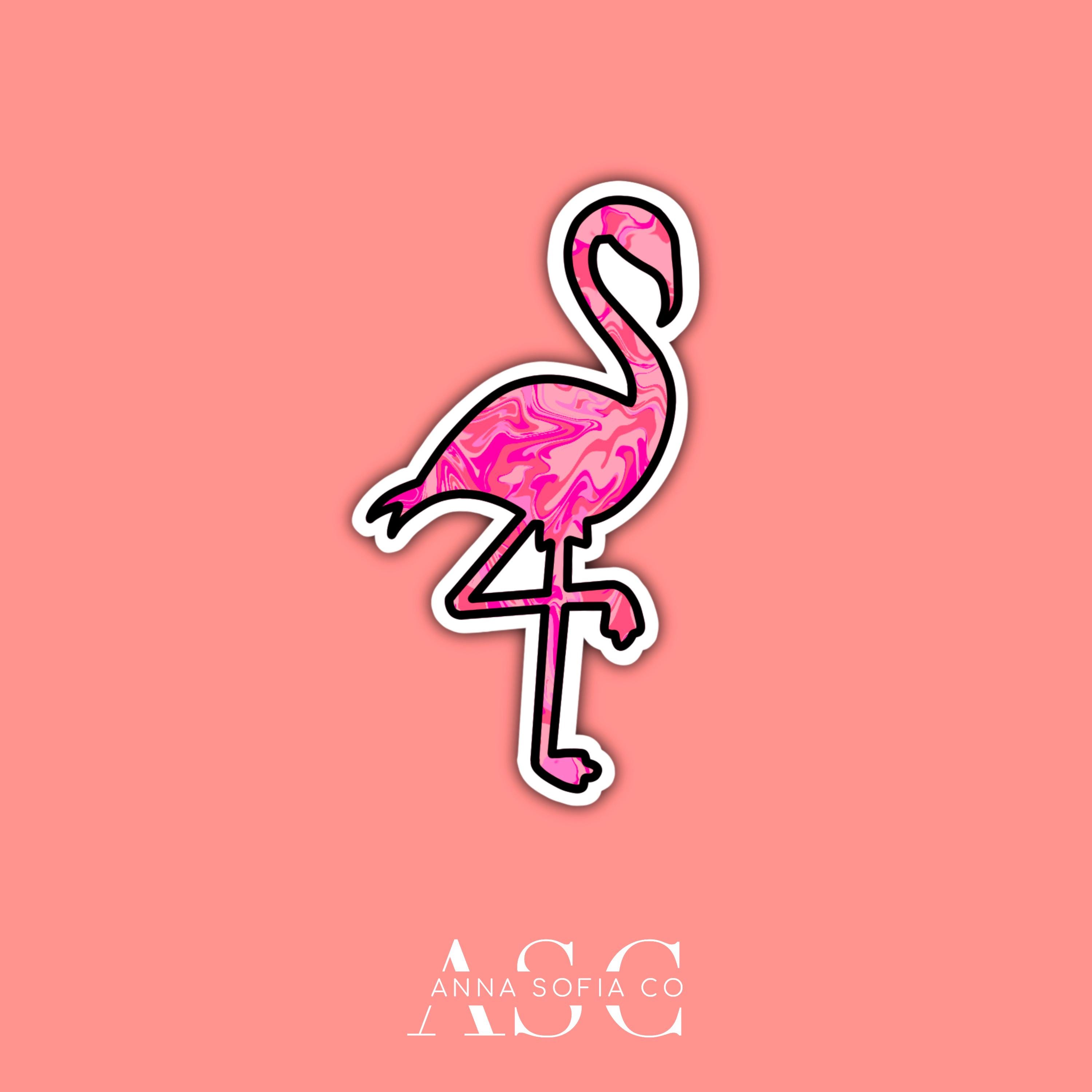Pink Flamingo Sticker - Etsy