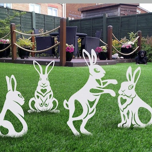 rabbit yard art art deco rabbit decor garden sign metal rabbit art farmhouse decor bunny metal art outdoor decor metal garden patio decor .jpg