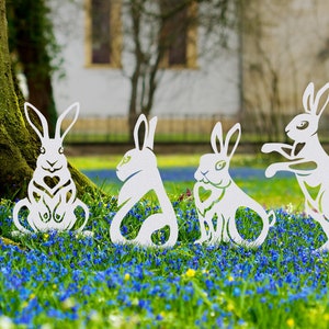 rabbit yard art art deco rabbit decor garden sign metal rabbit art farmhouse decor bunny metal art outdoor decor metal garden patio decor .jpg