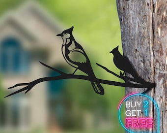 Handmade Metal Bird Statue: Modern Garden Art, Outdoor Decor (17cm x 40cm)