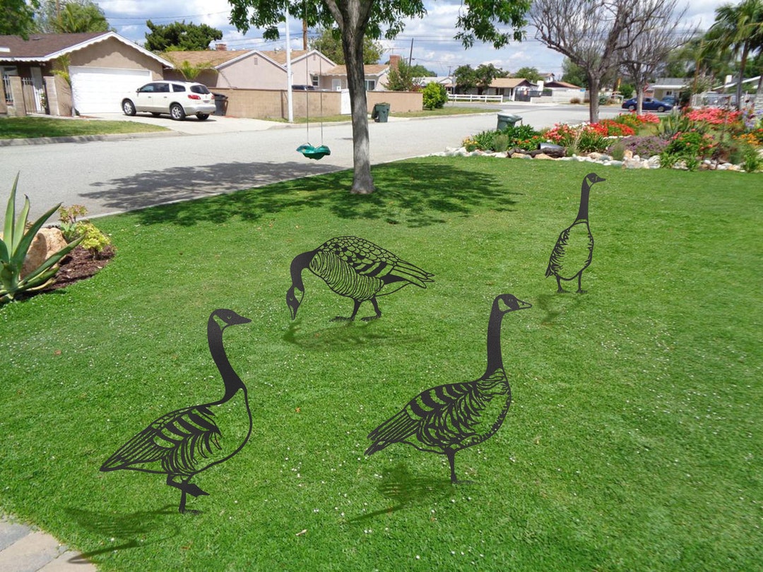 Goose Metal Yard Art Garden Decor Canada Goose Decor Metal Goose Duck