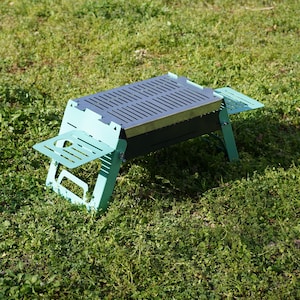 Foldable Stainless Steel Camping Grill: Portable BBQ with Carry Bag