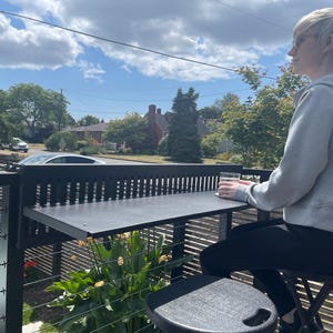 Foldable Balcony Bar Table Space Saving Outdoor Pub Foldable Table for Small Spaces Patio, Deck, Veranda, Balcony Murphy Desk, Notebook Desk